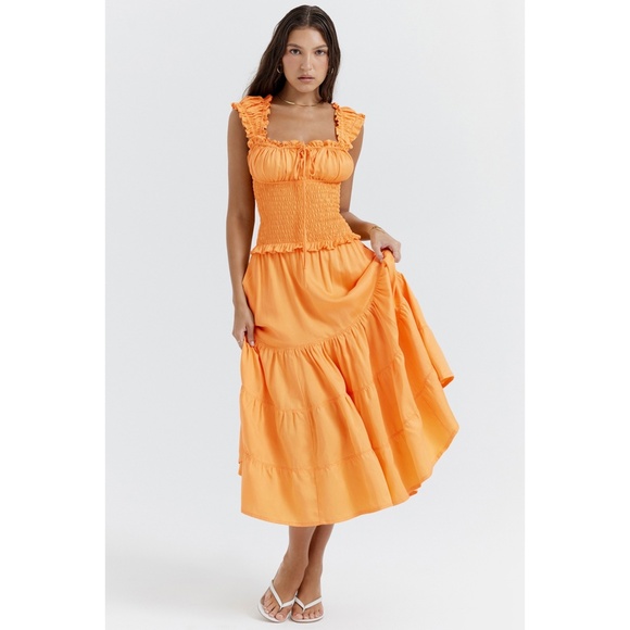 NEW House of CB Phedra Dress Warm Apricot Large+ (XL) - Picture 11 of 17